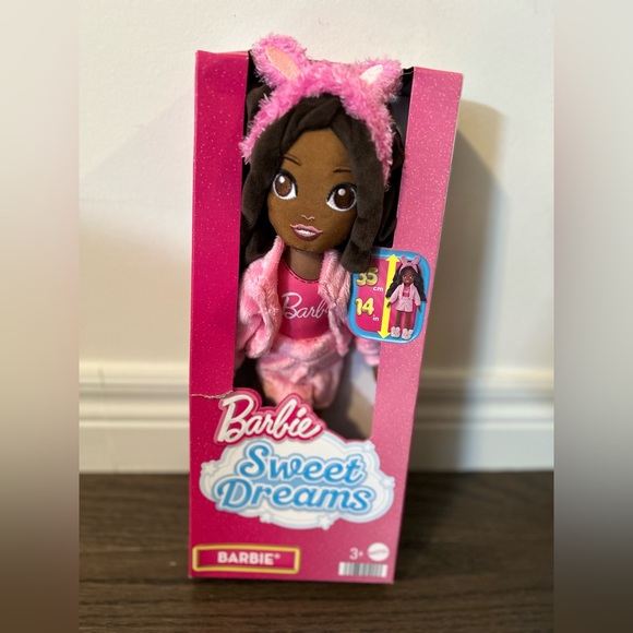 Barbie Other - Barbie Sweet Dreams plush Doll in Pink Pajamas